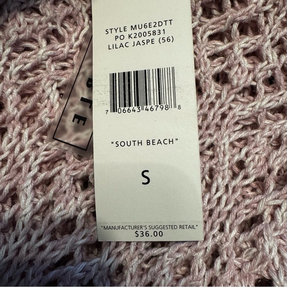 NWT Norton Mcnaughton Women’s South Beach Lilac Jasper Open Knit Sweater Sz S - Picture 4 of 6